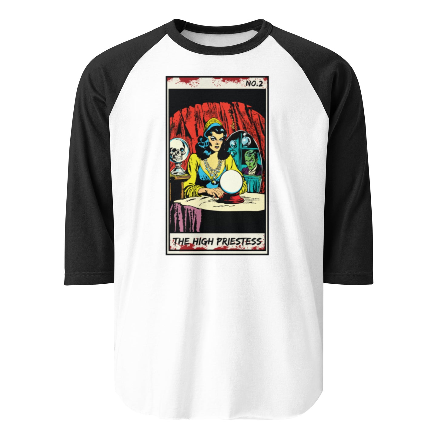 The High Priestess No. 2 - 3/4 sleeve raglan shirt