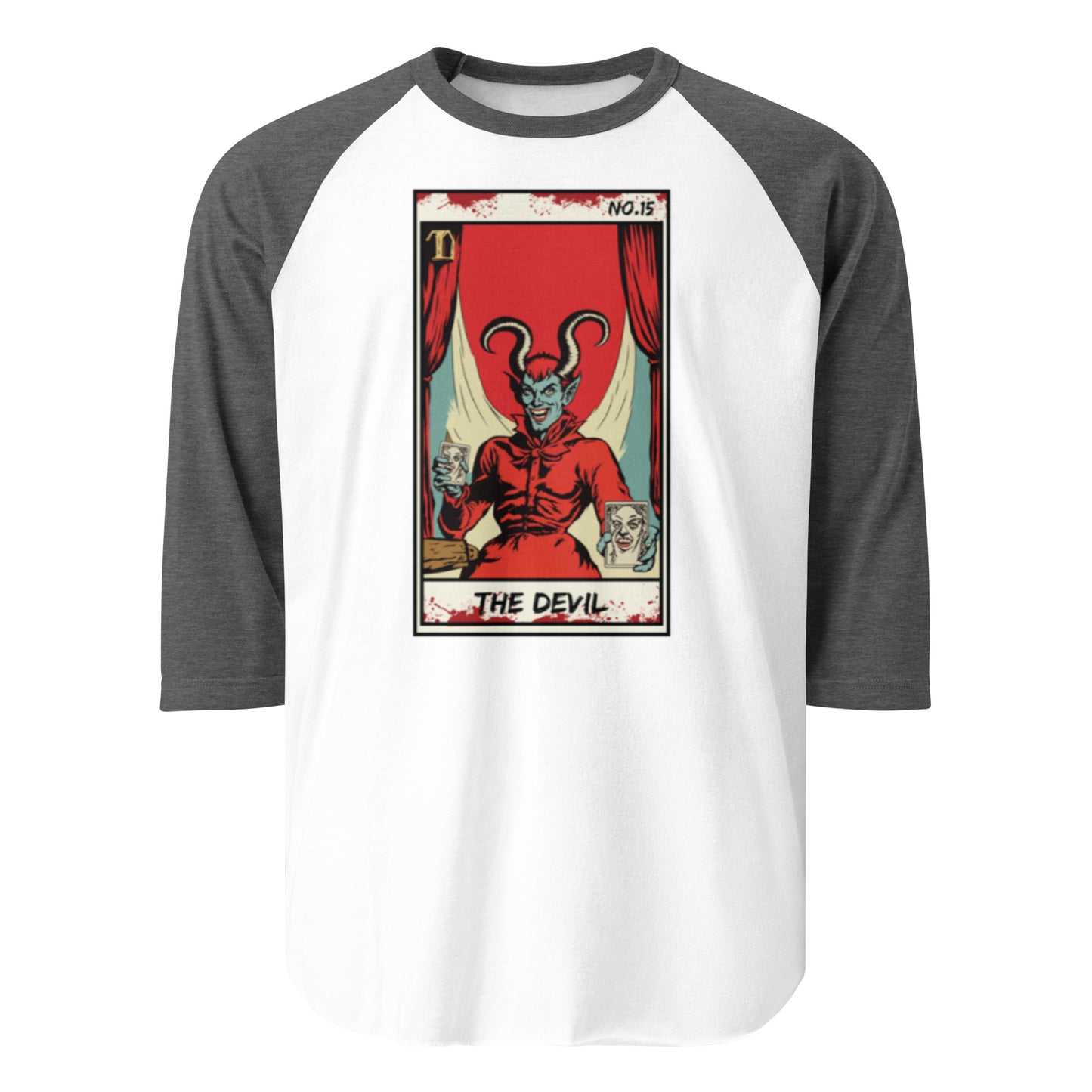 The Devil No. 15 Face Up - 3/4 sleeve raglan shirt