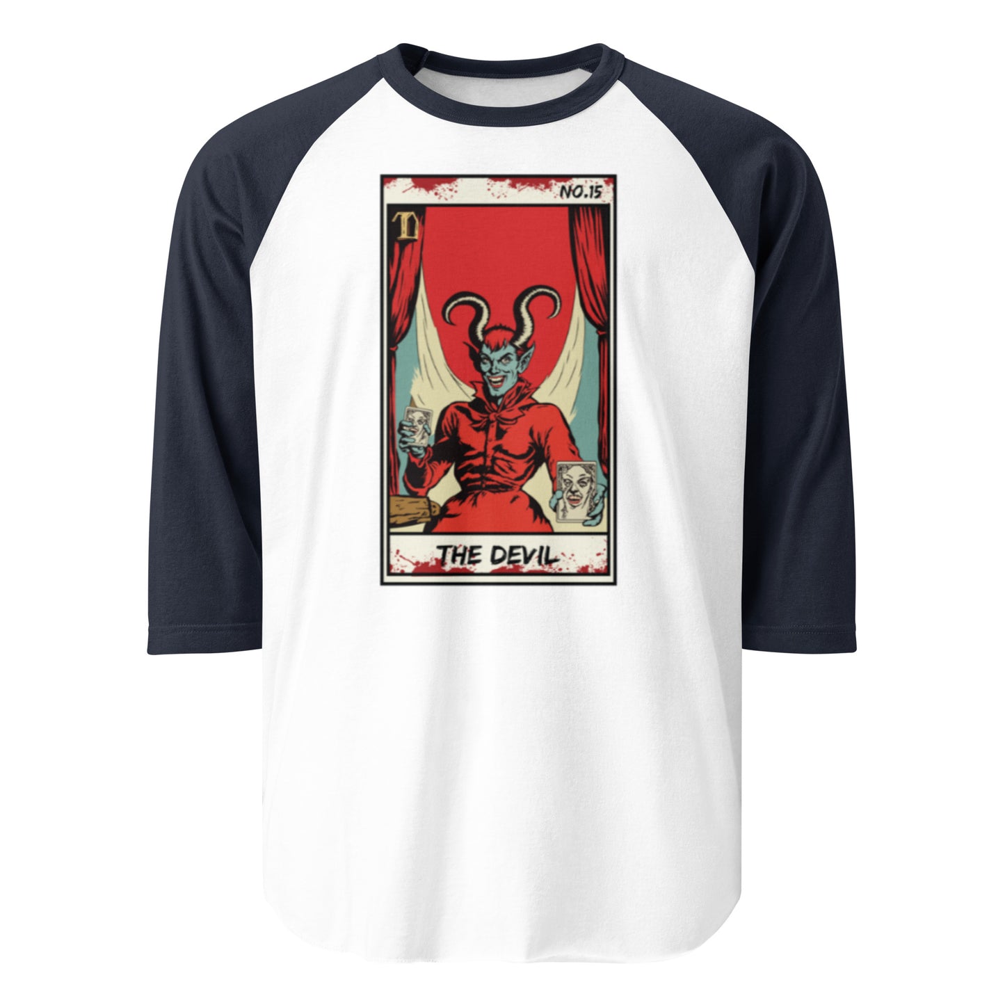 The Devil No. 15 Face Up - 3/4 sleeve raglan shirt