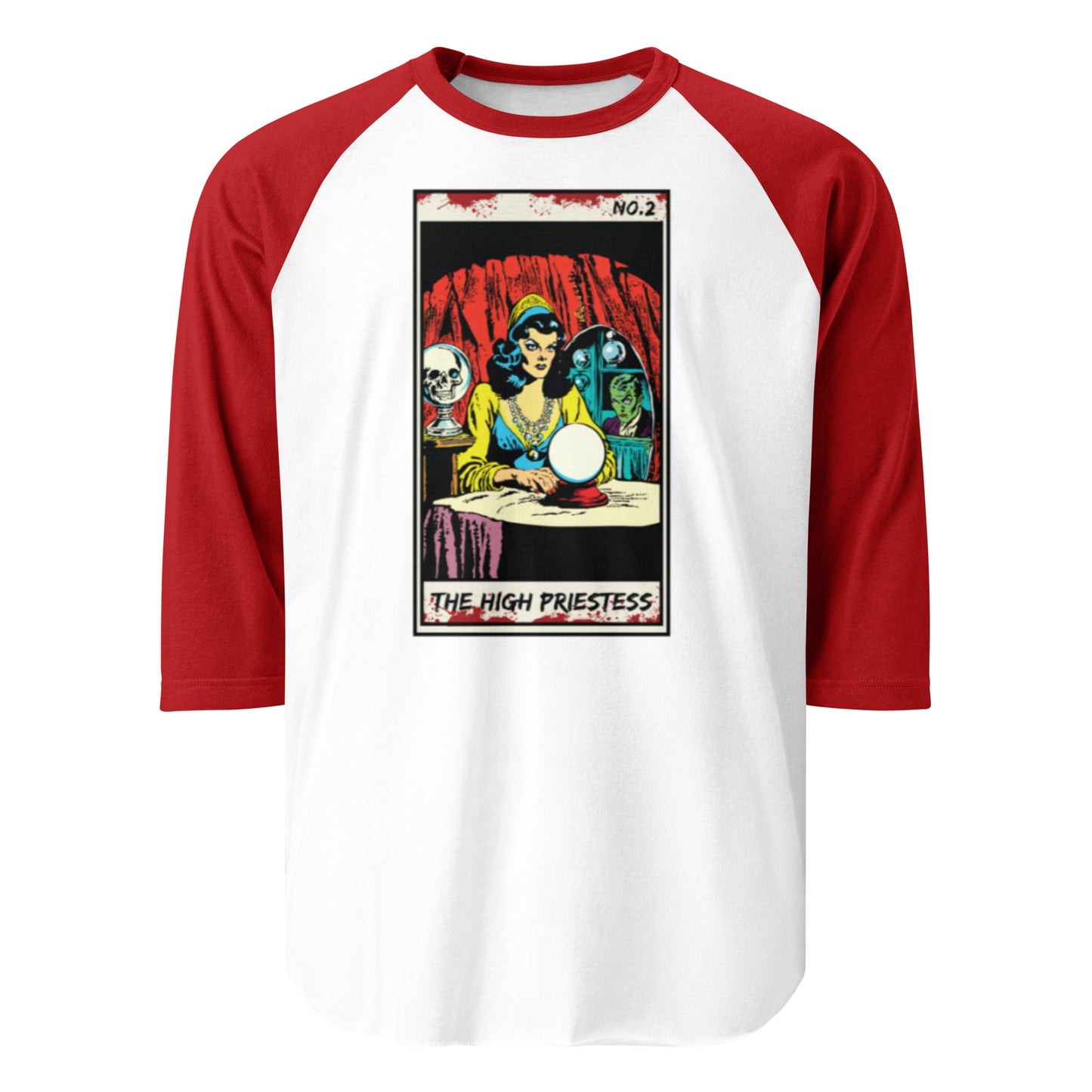 The High Priestess No. 2 - 3/4 sleeve raglan shirt